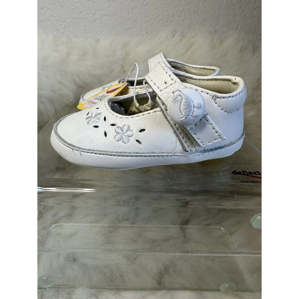 Red Goose Walker Shoes Baby Girl White Infant Layette Sneakers Collectors 3-6 Mo
